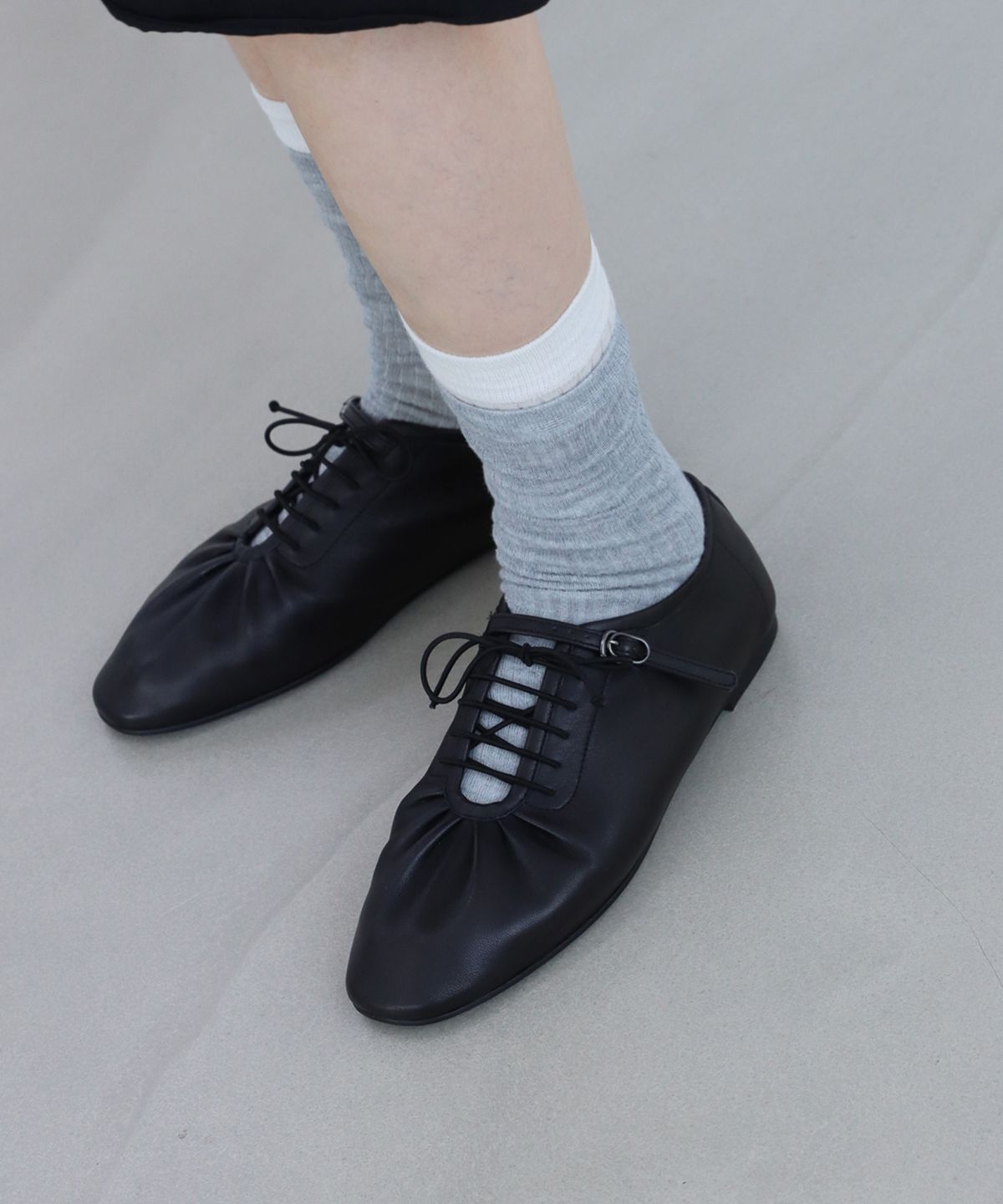 몰핀(MOLPIN) Soft laceup flat_25504_black