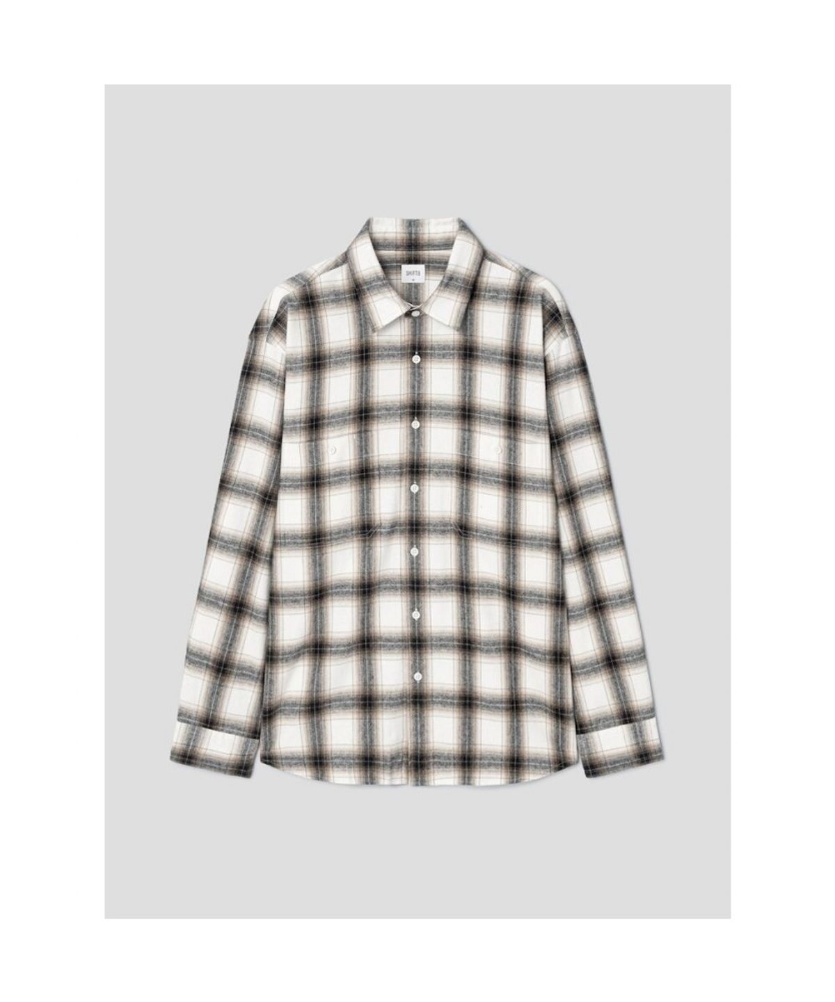시프트지(SHIFT.G) Brushed Cotton Check Shirts  Black