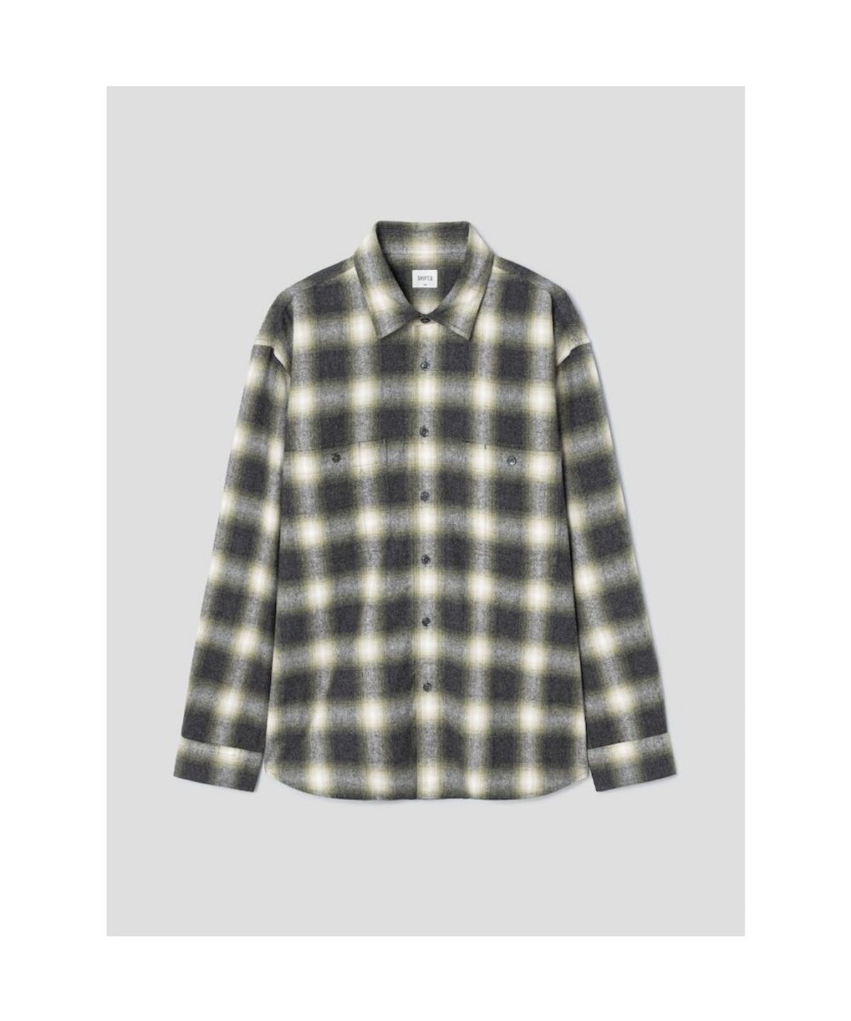 시프트지(SHIFT.G) Brushed Cotton Check Shirts  Light Green