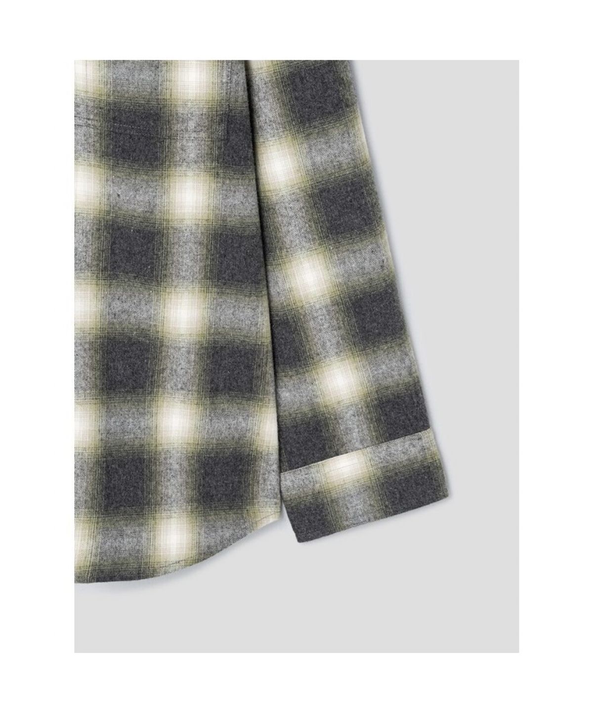 시프트지(SHIFT.G) Brushed Cotton Check Shirts  Light Green