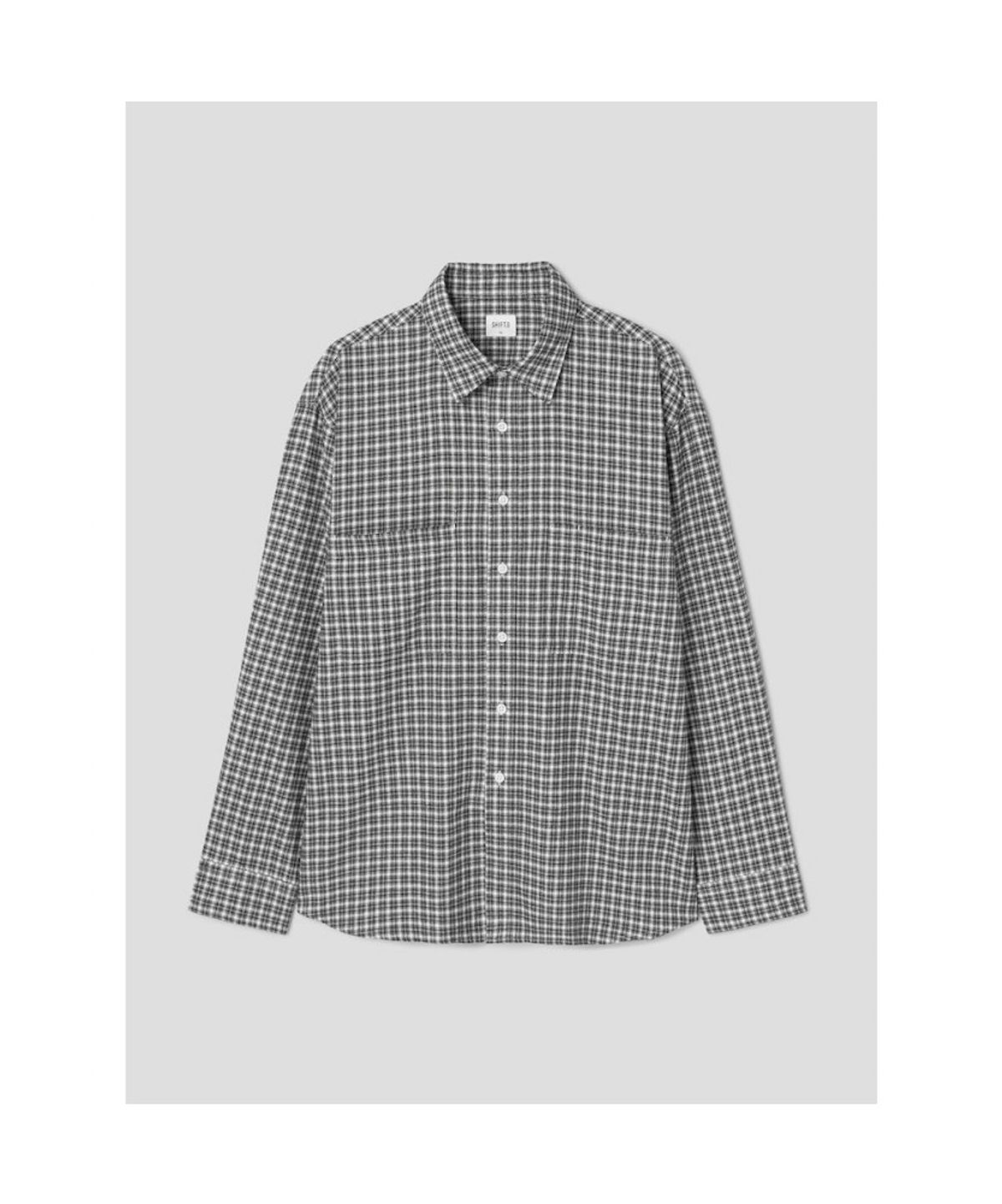 시프트지(SHIFT.G) Brushed Cotton Check Shirts  Black