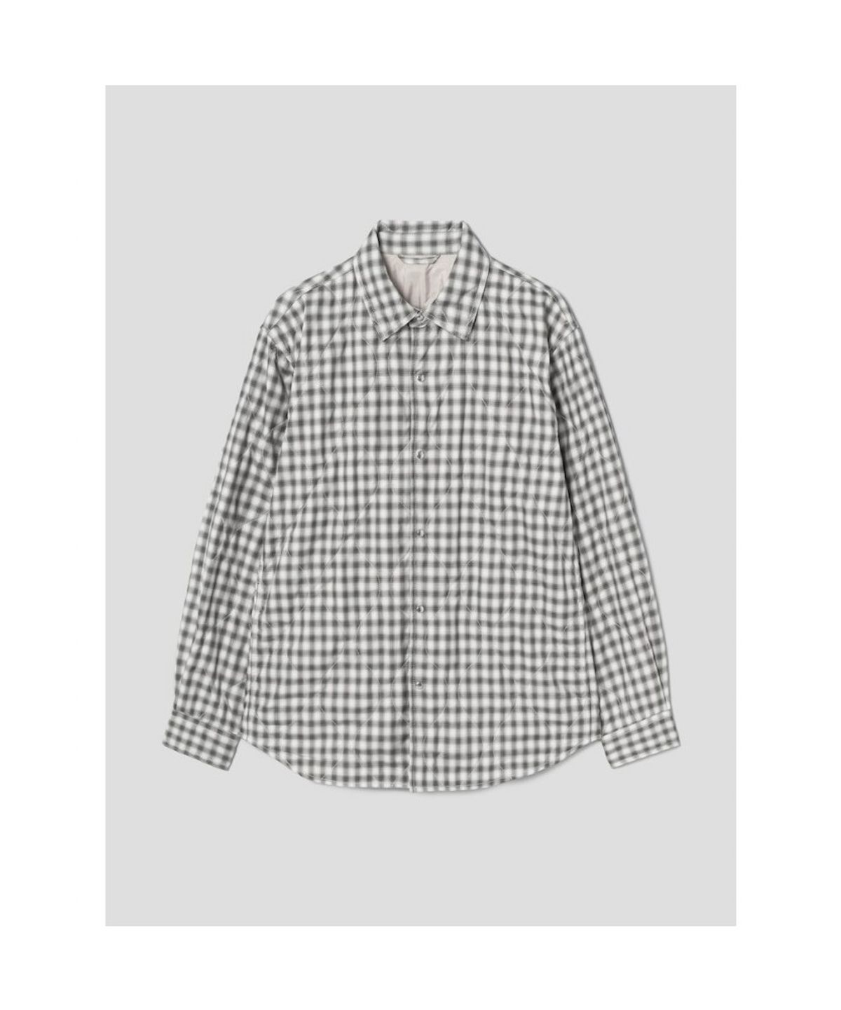 시프트지(SHIFT.G) Quilted Utility Check Shirts  Black