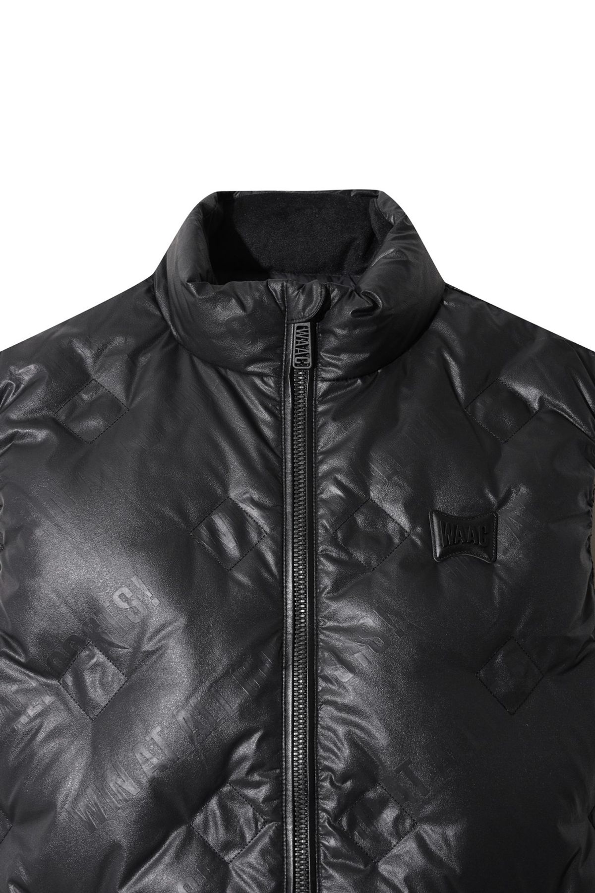 왁(WAAC) Men Fake Leather Vest WMVAW25702BKX