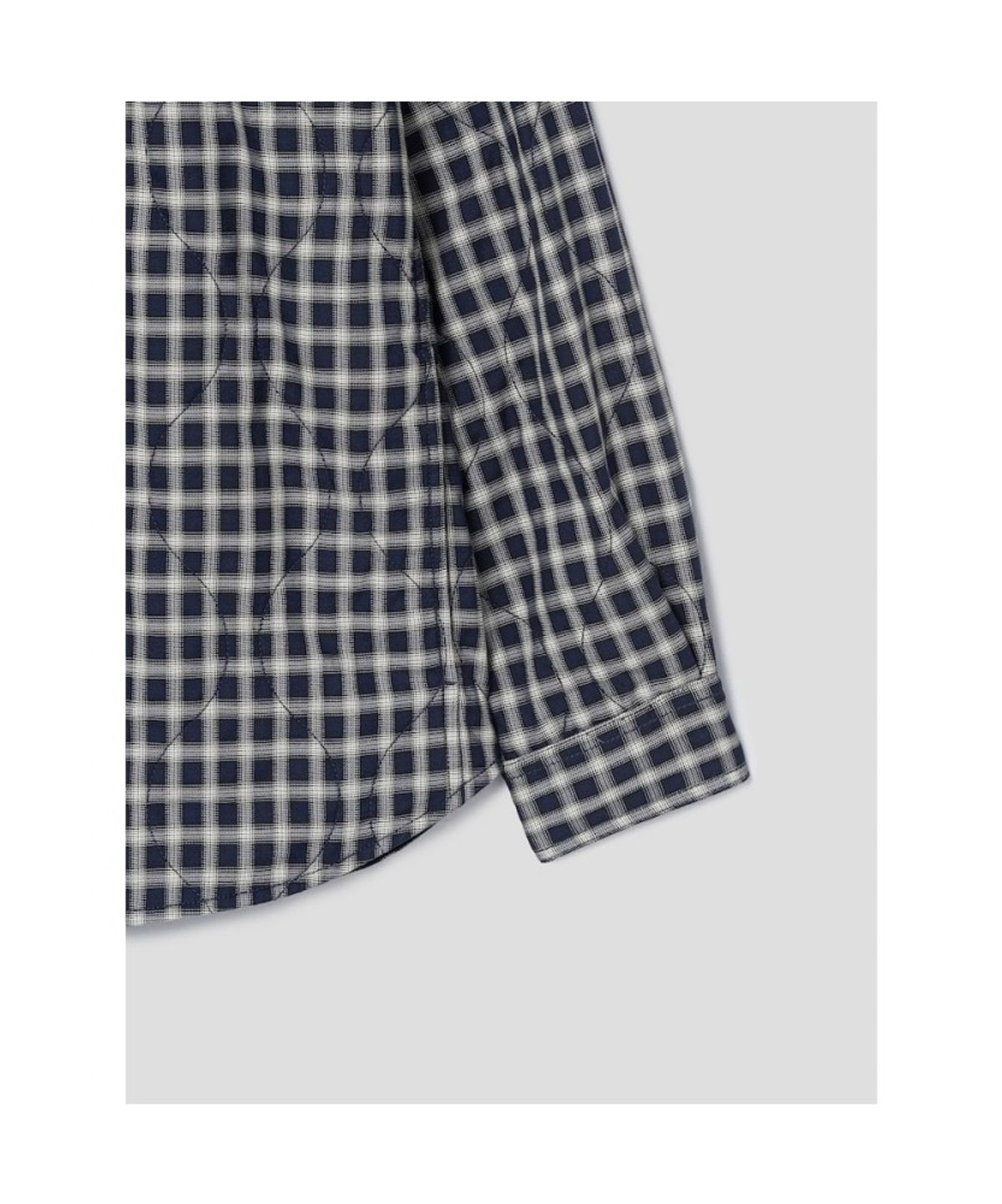 시프트지(SHIFT.G) Quilted Utility Check Shirts  Navy