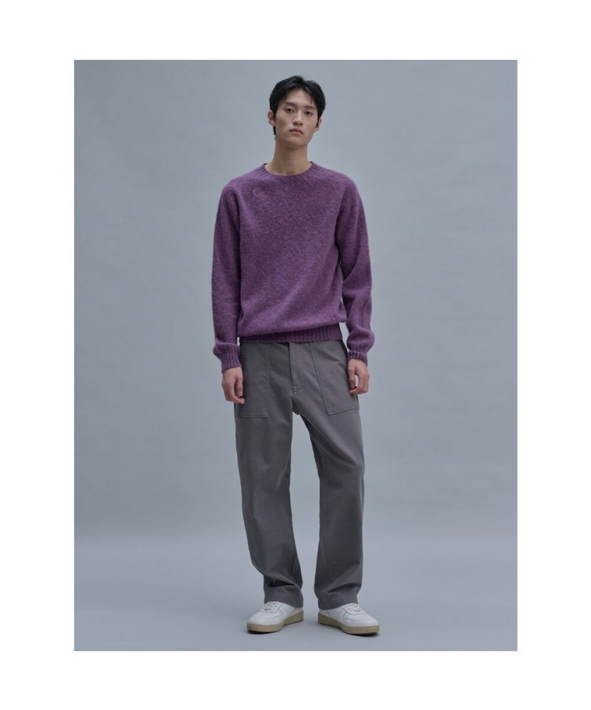 시프트지(SHIFT.G) Semi Wide Twill Fatigue Pants  Light Grey