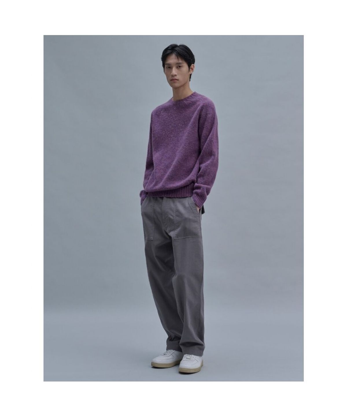 시프트지(SHIFT.G) Semi Wide Twill Fatigue Pants  Light Grey