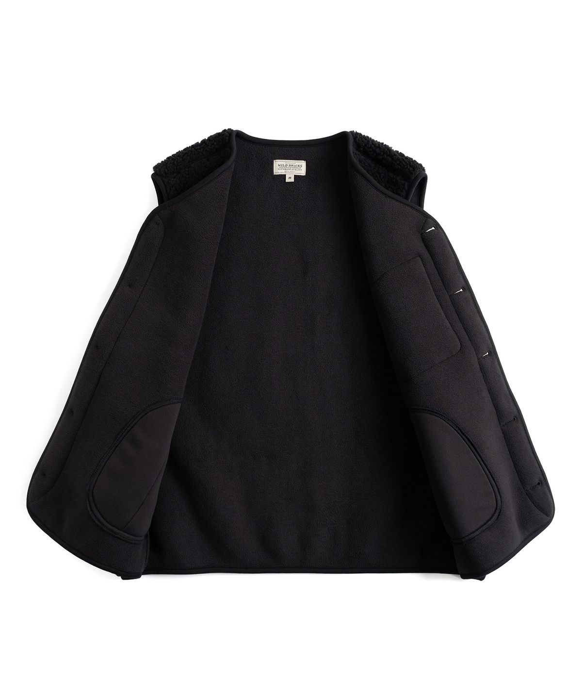 와일드 브릭스(WILD BRICKS) W24 FLEECE VEST (black)