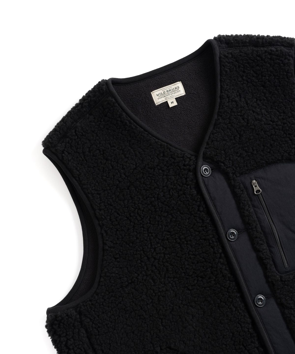 와일드 브릭스(WILD BRICKS) W24 FLEECE VEST (black)