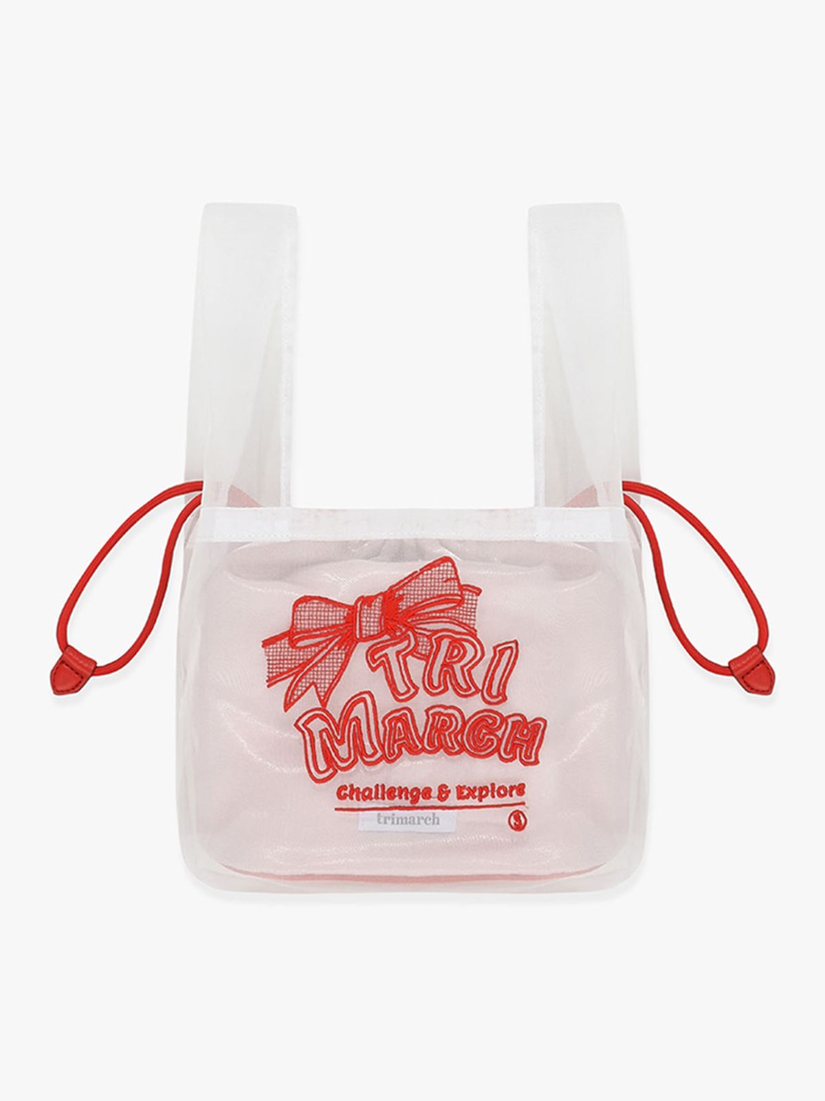 트리마치(TRIMARCH) Tri / Retro Ribbon tote bag / Pink