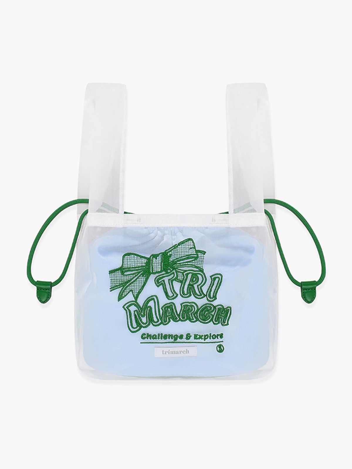 트리마치(TRIMARCH) Tri / Retro Ribbon tote bag / Blue