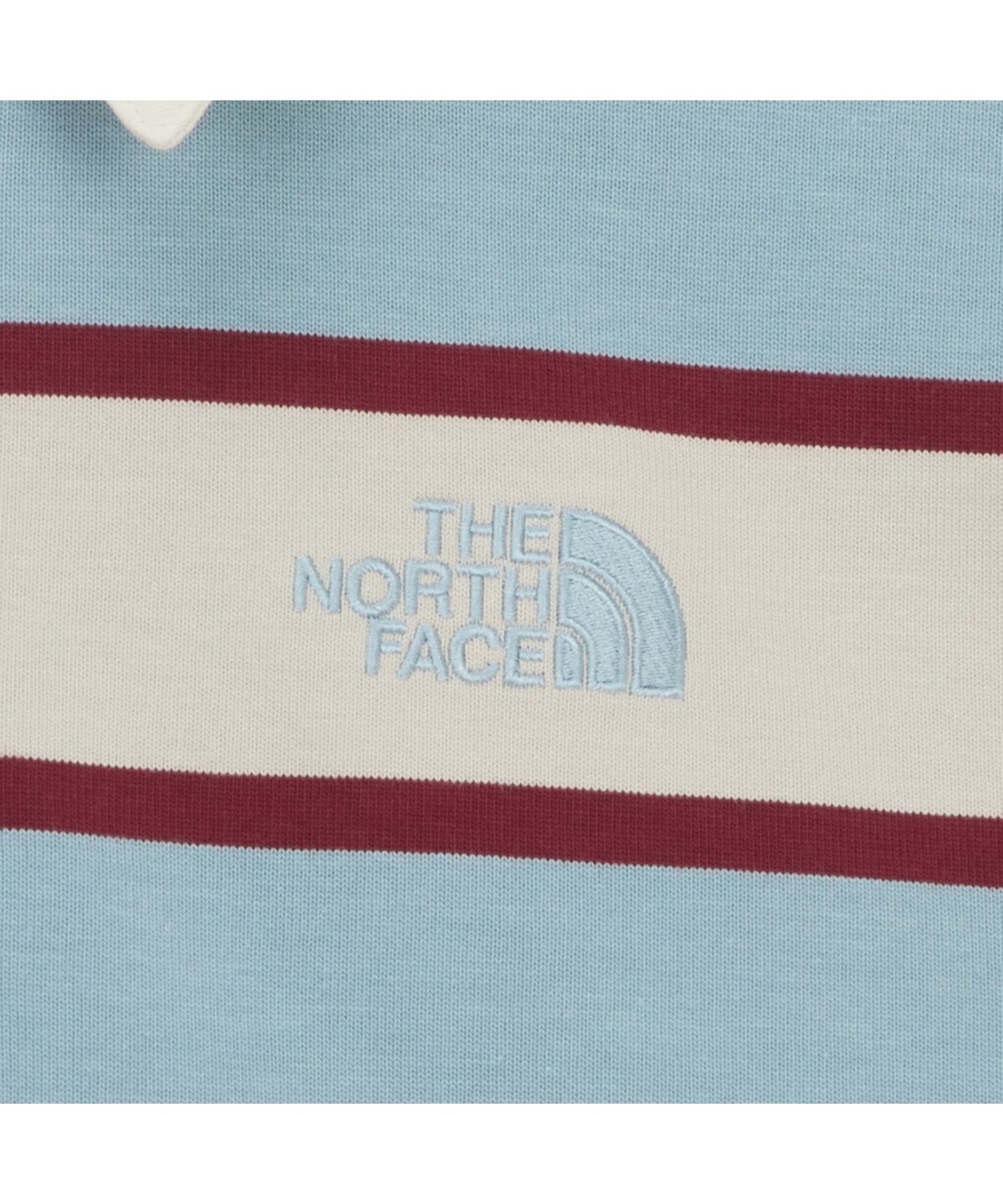 노스페이스(THE NORTH FACE) NT7TR57B 남성 이지온 스트라이프 폴로 티셔츠 LIGHT_BLUE