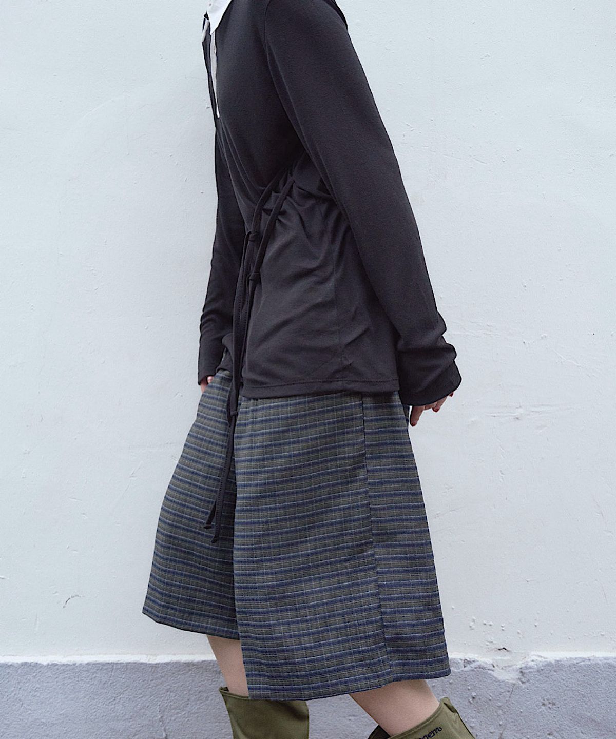 아포엠(APOEM) Checked Bermuda Pants (2C)