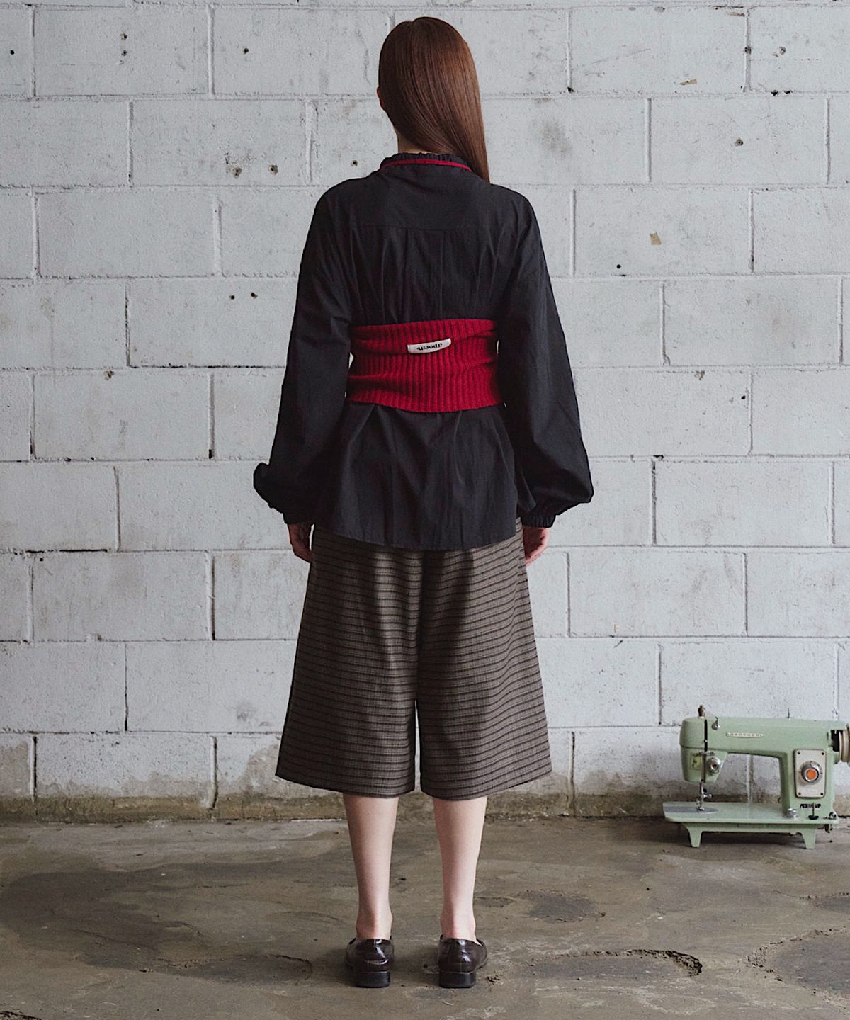 아포엠(APOEM) Checked Bermuda Pants (2C)