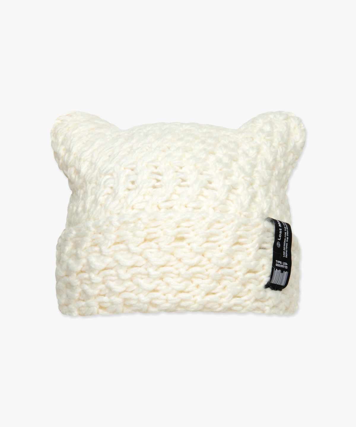 엘엠씨(LMC) CROCHET SQUARE BEANIE ivory