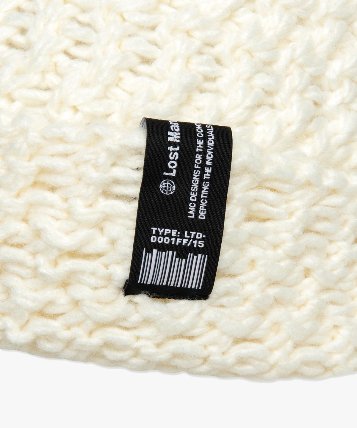 엘엠씨(LMC) CROCHET SQUARE BEANIE ivory