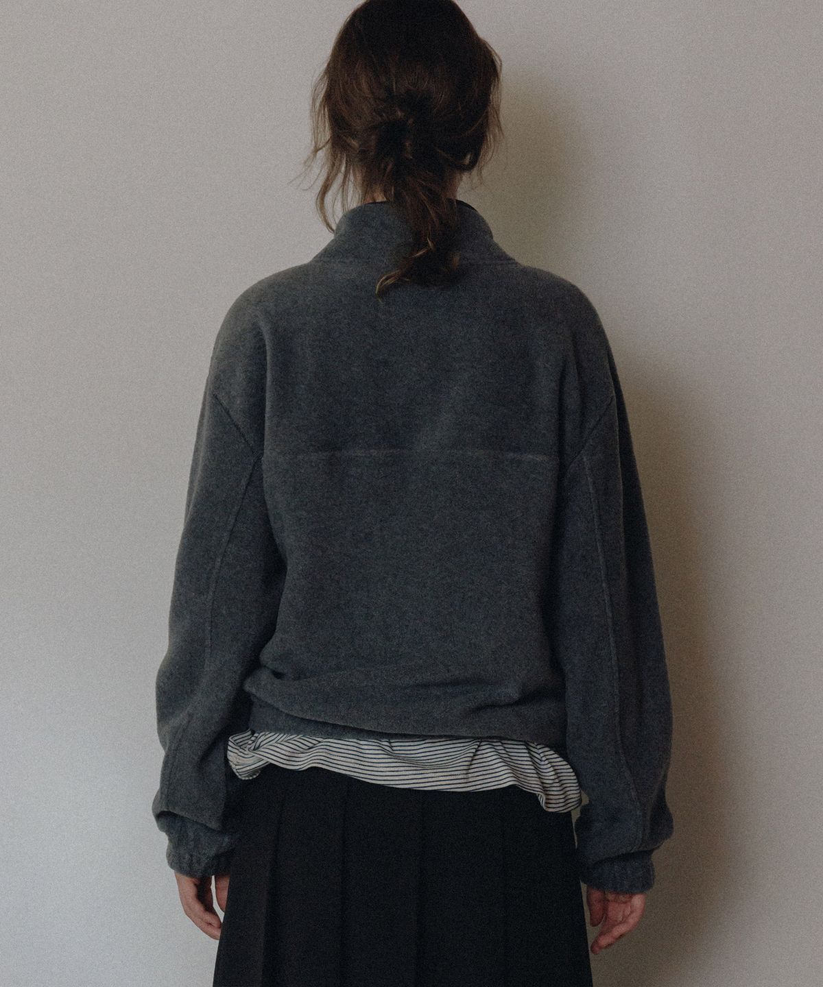 앤니즈(ANDNEEDS) Jeff fleece anorak (melange gray)