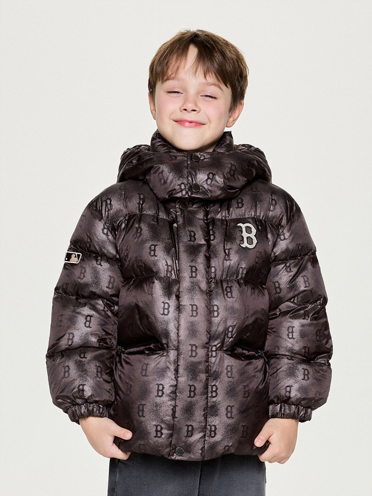 엠엘비 키즈(MLB KIDS) 모노그램 빈티지 DTP 숏 덕다운 BOS (Brown)