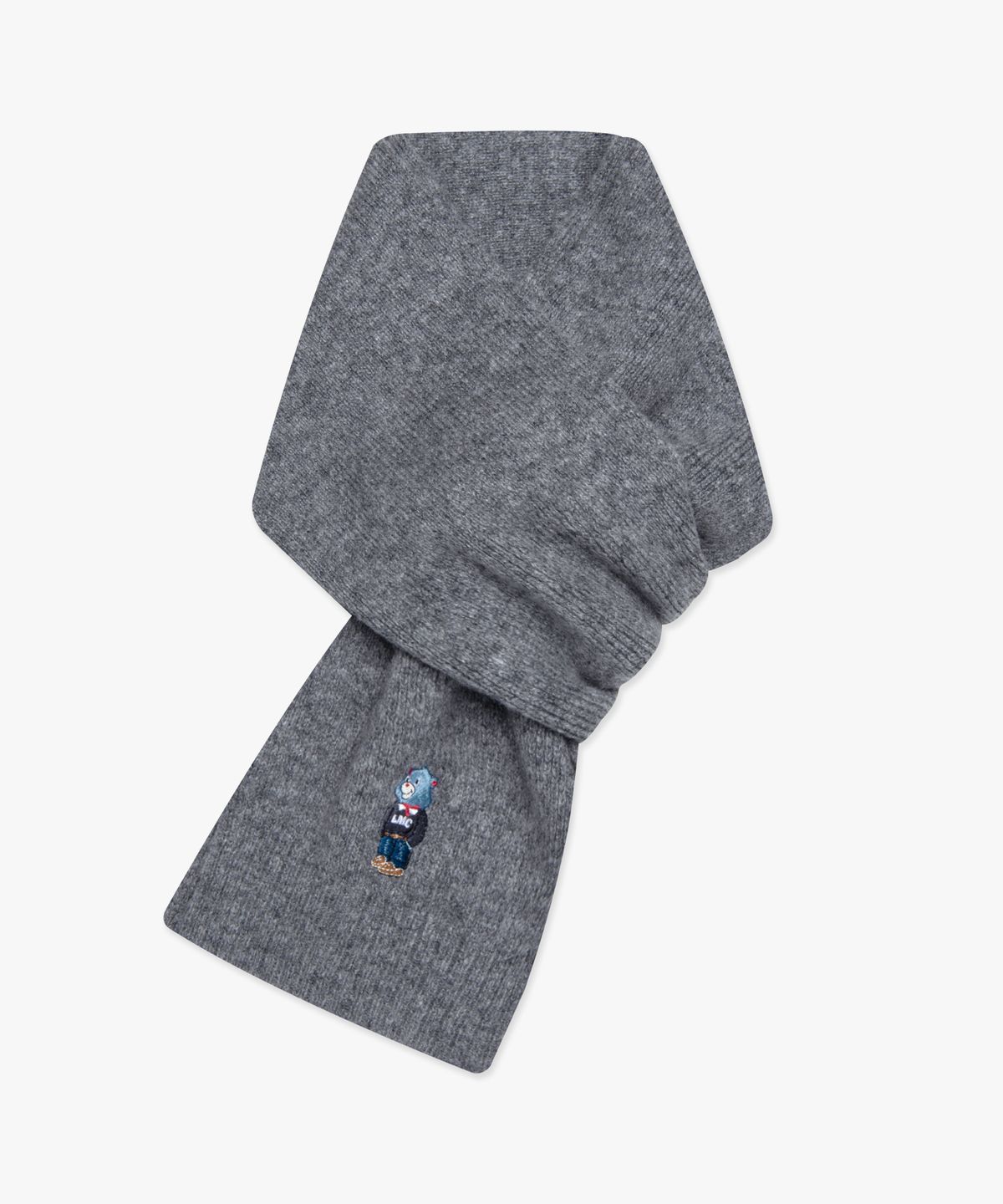 엘엠씨(LMC) EMB BEAR KNIT MUFFLER heather gray