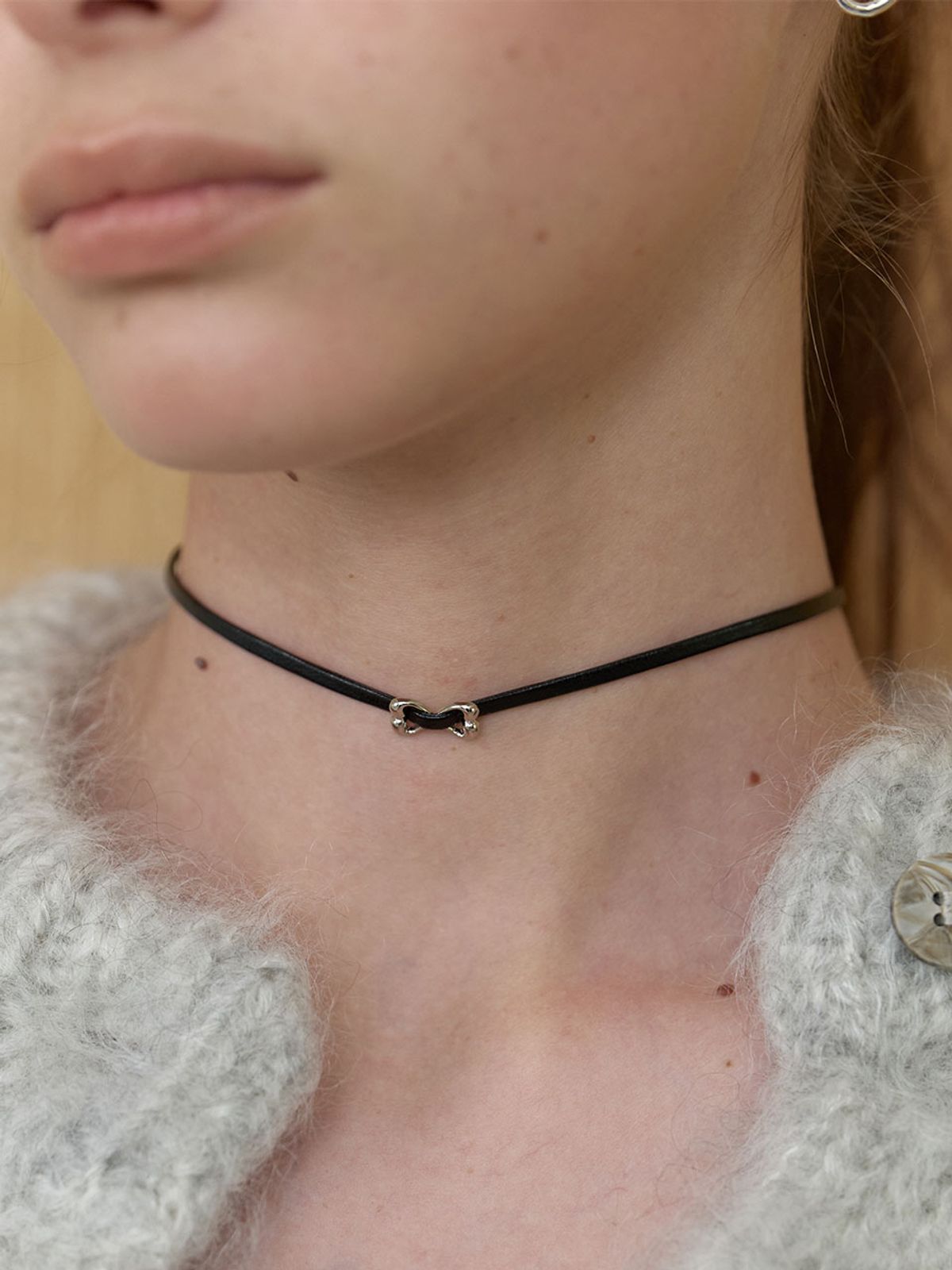 러브미몬스터(LOVE ME MONSTER) Fly Mont Leather Choker (L253MNK090)