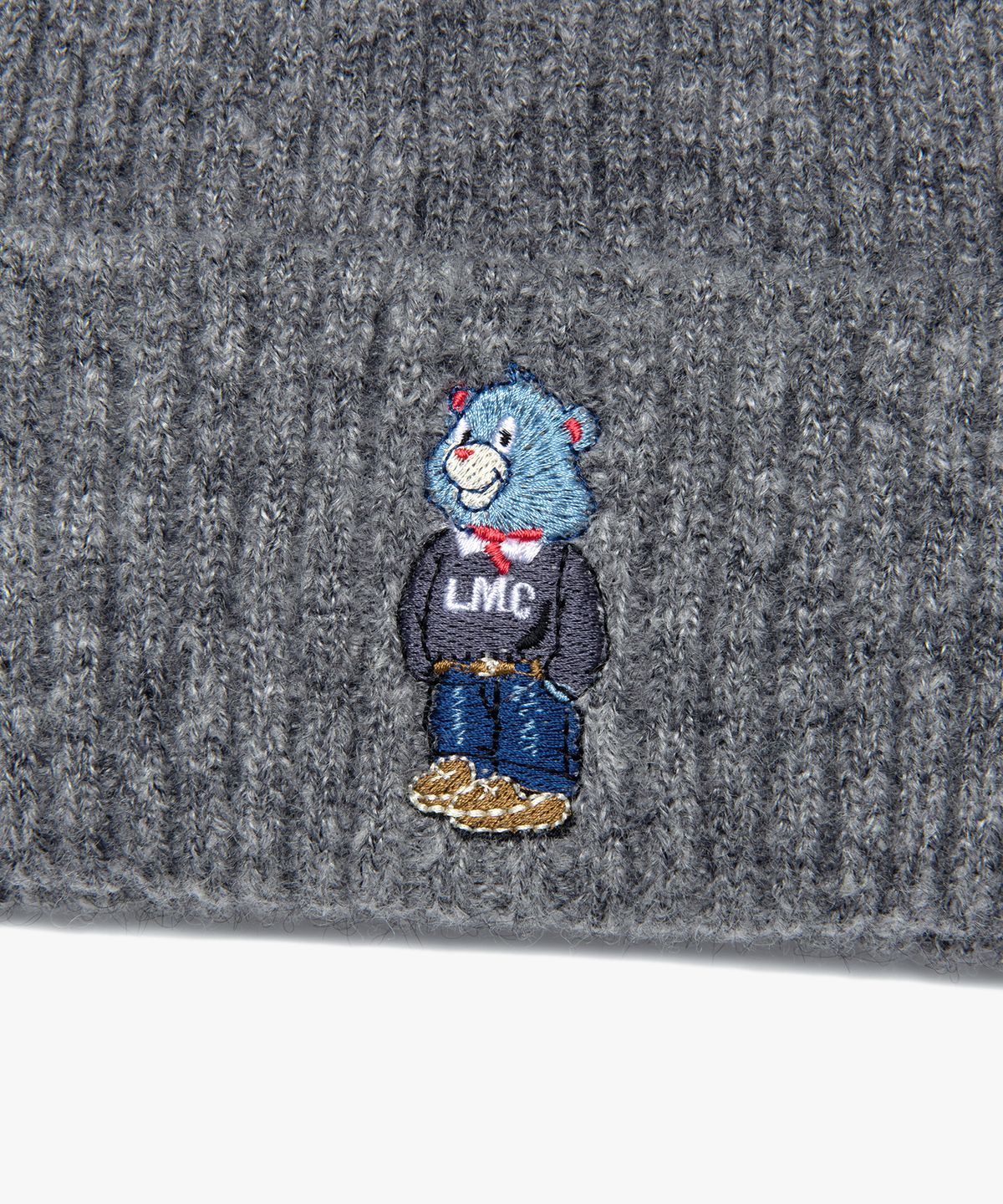 엘엠씨(LMC) EMB BEAR KNIT BEANIE heather gray