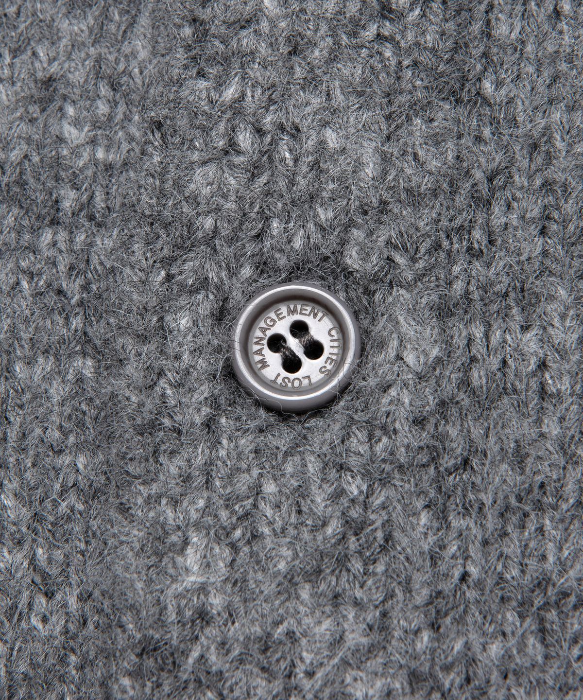 엘엠씨(LMC) EMB BEAR ROUND NECK CARDIGAN gray