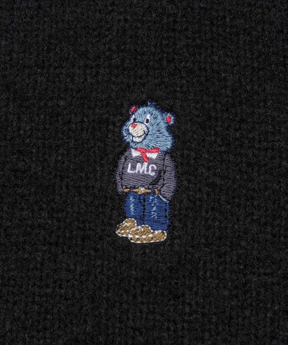 엘엠씨(LMC) EMB BEAR ROUND NECK CARDIGAN black