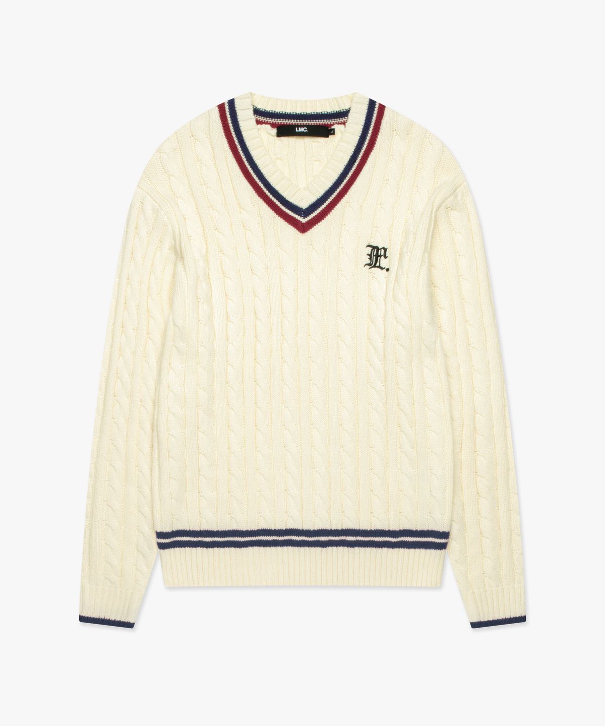 엘엠씨(LMC) GOTHIC CABLE TENNIS KNIT ivory