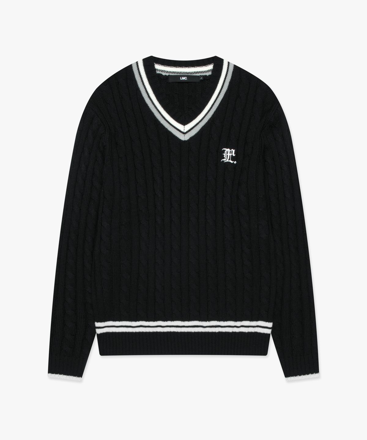 엘엠씨(LMC) GOTHIC CABLE TENNIS KNIT black