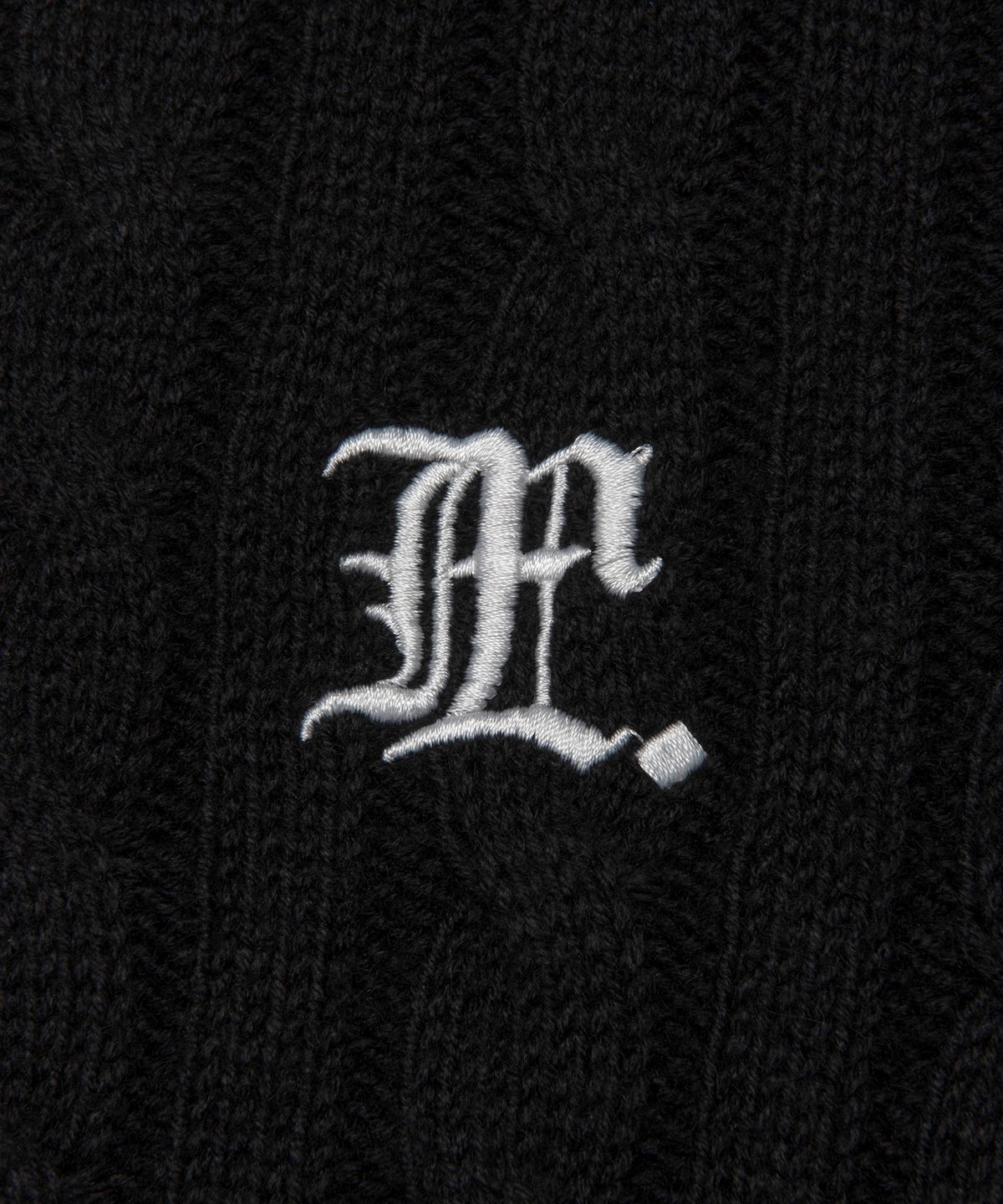 엘엠씨(LMC) GOTHIC CABLE TENNIS KNIT black