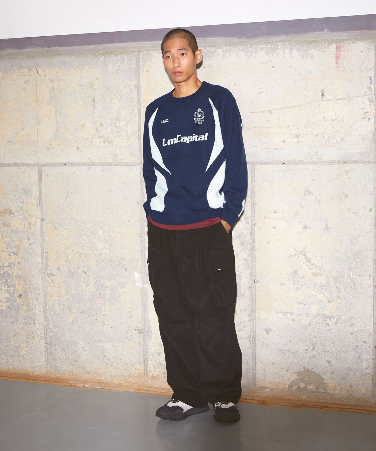 엘엠씨(LMC) LMCAPITAL SOCCER KNIT SWEATER navy
