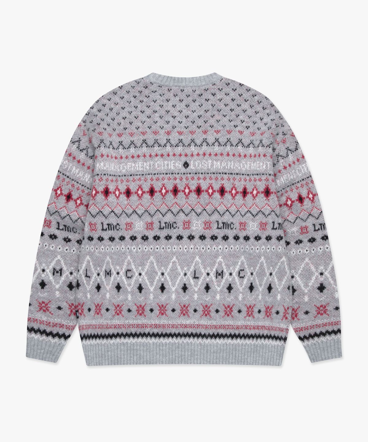 엘엠씨(LMC) FAIR ISLE KNIT SWEATER gray