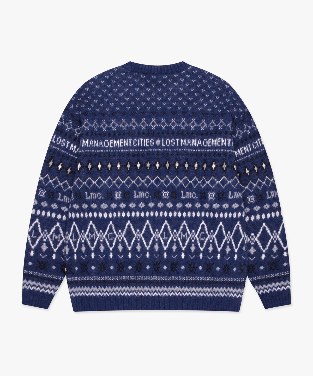 엘엠씨(LMC) FAIR ISLE KNIT SWEATER navy