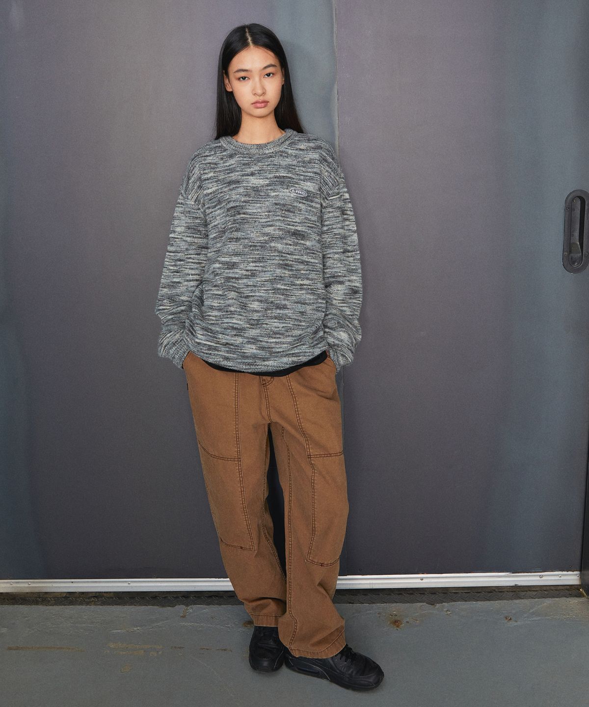 엘엠씨(LMC) OVAL MULTI COLOR KNIT black