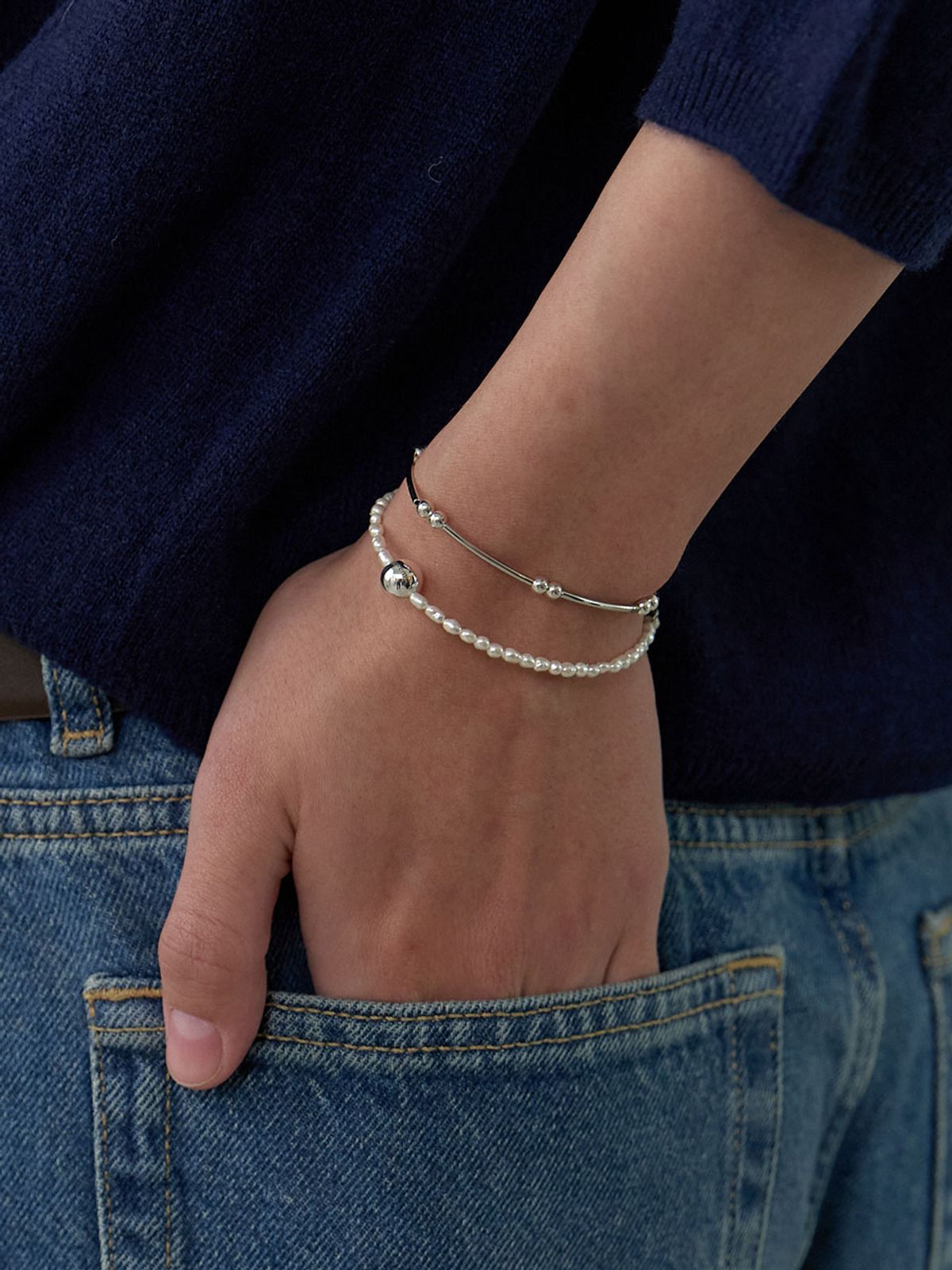 러브미몬스터(LOVE ME MONSTER) Shining Gem & Ball Bracelet (L253MBC020)