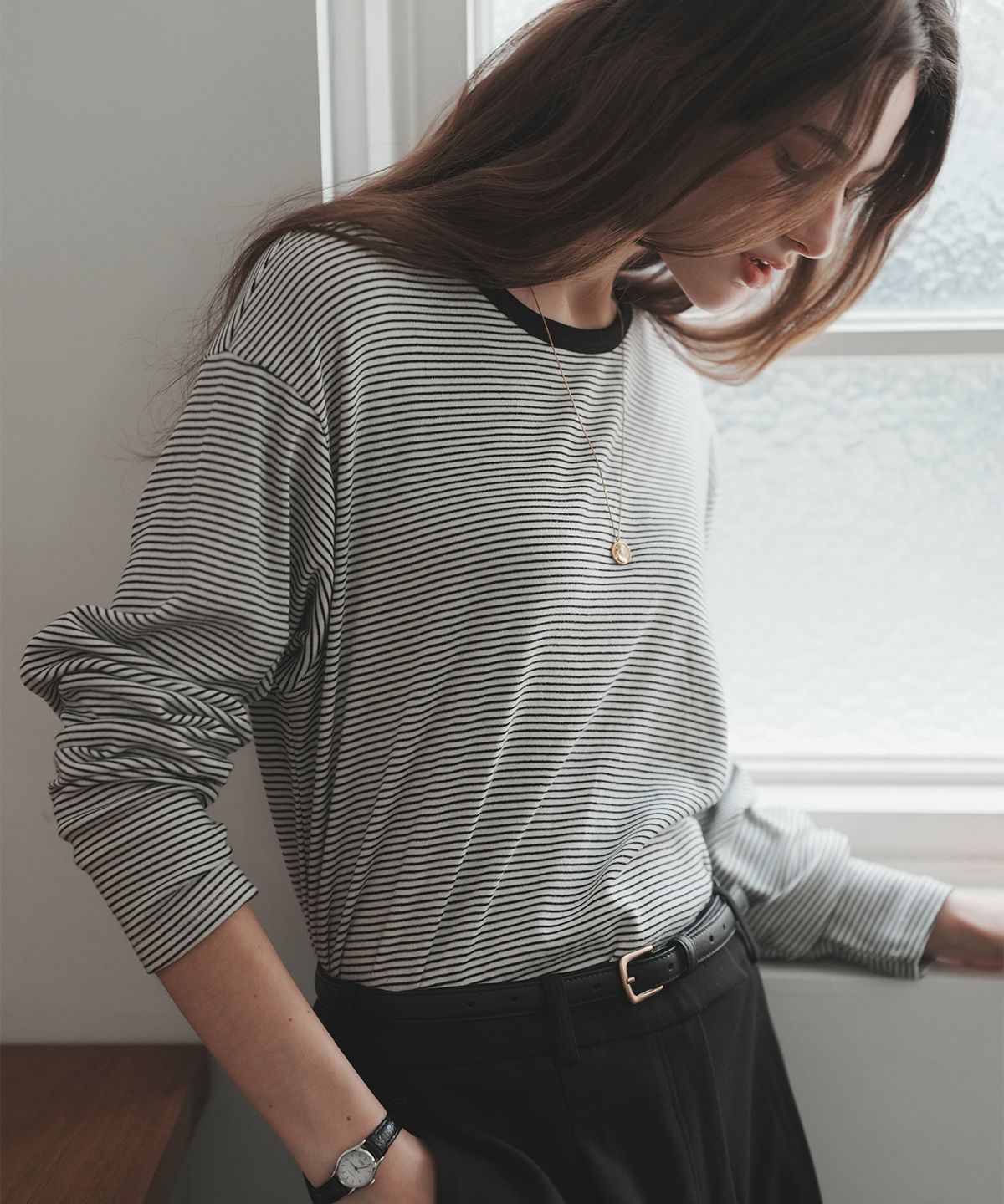 로브로브(LOVLOV) SOFT STRIPE TEE