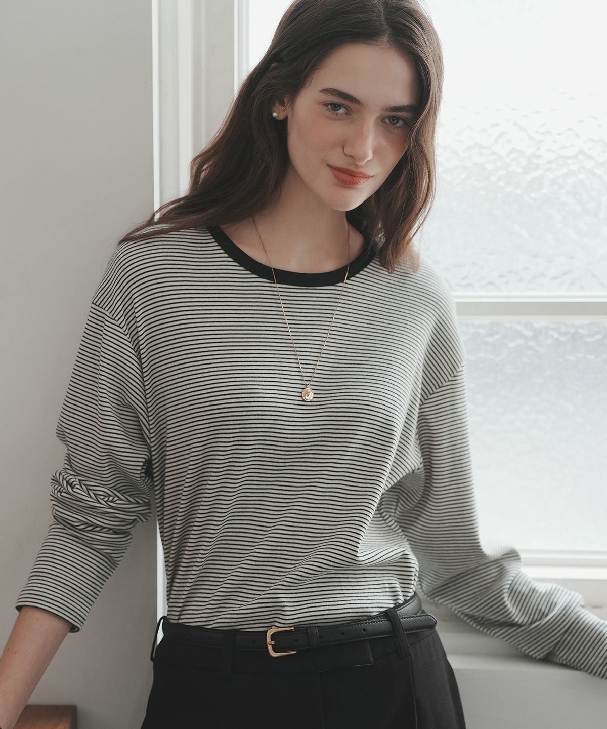 로브로브(LOVLOV) SOFT STRIPE TEE