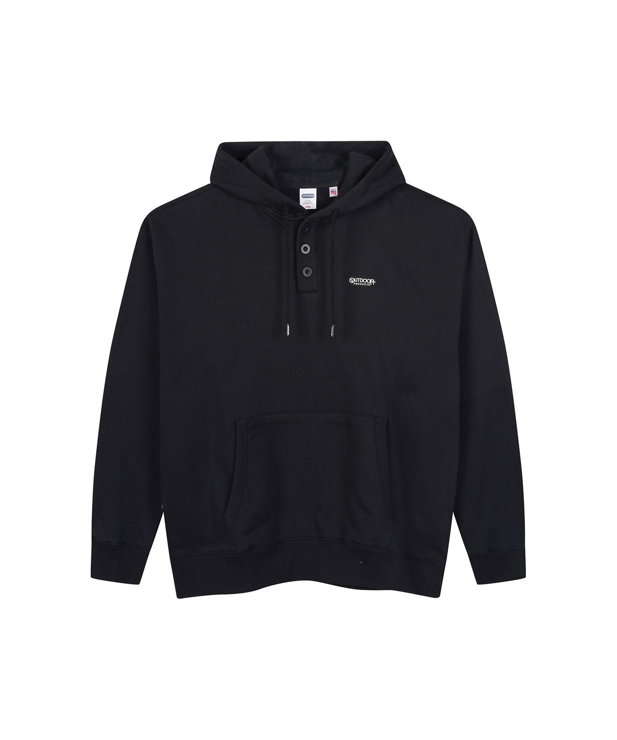 아웃도어 프로덕츠(OUTDOOR PRODUCTS) HALF-OPEN SWEAT HOODIE (BLACK)