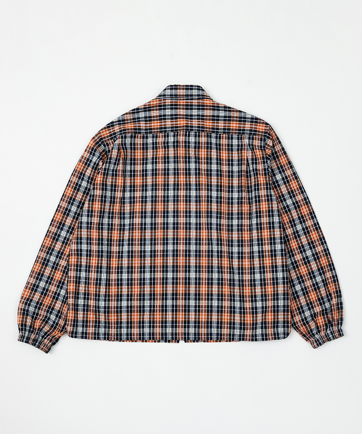 파버(FABEUR) CHECK SHIRTS JACKET (NAVY/ORANGE)