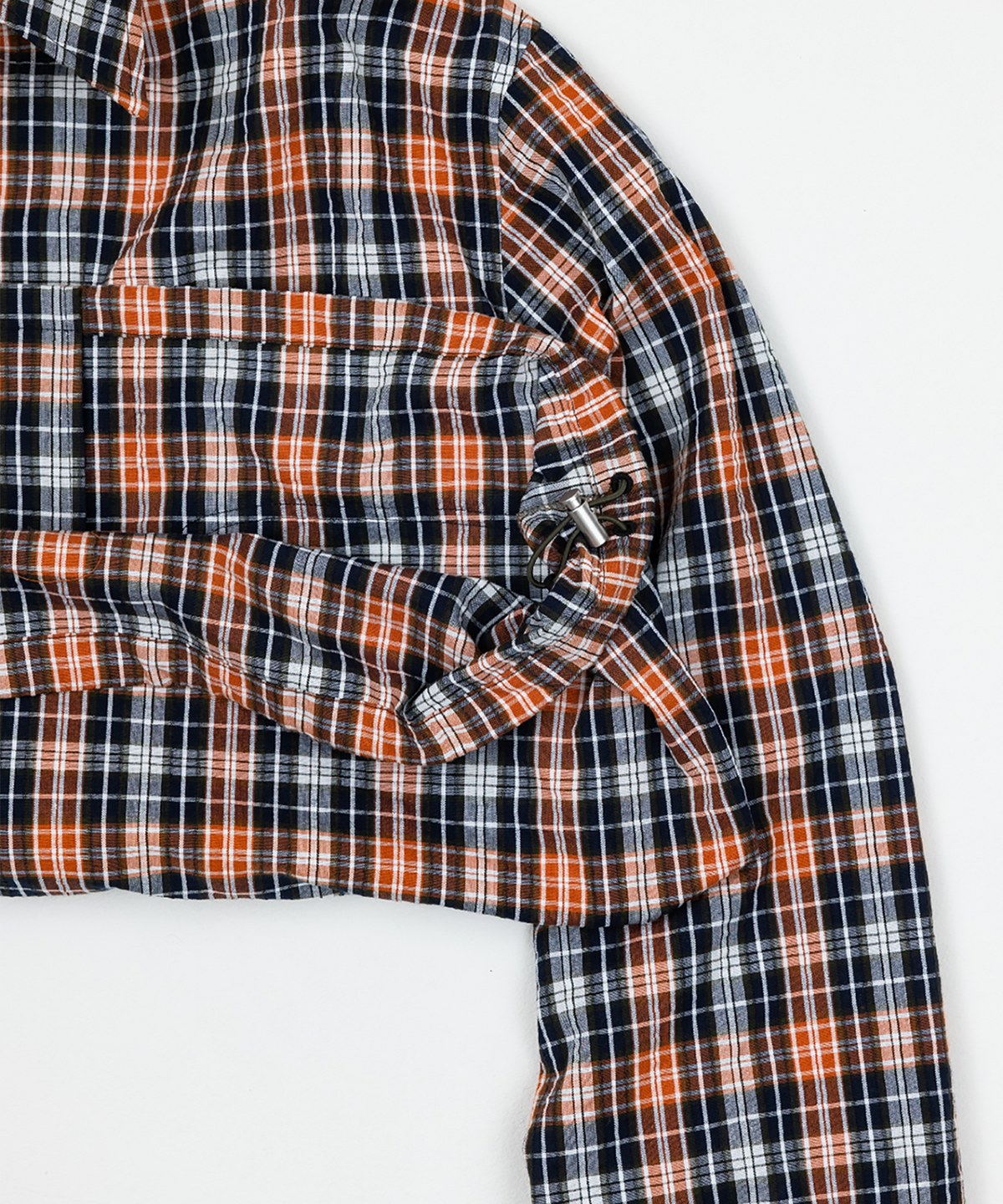 파버(FABEUR) CHECK SHIRTS JACKET (NAVY/ORANGE)
