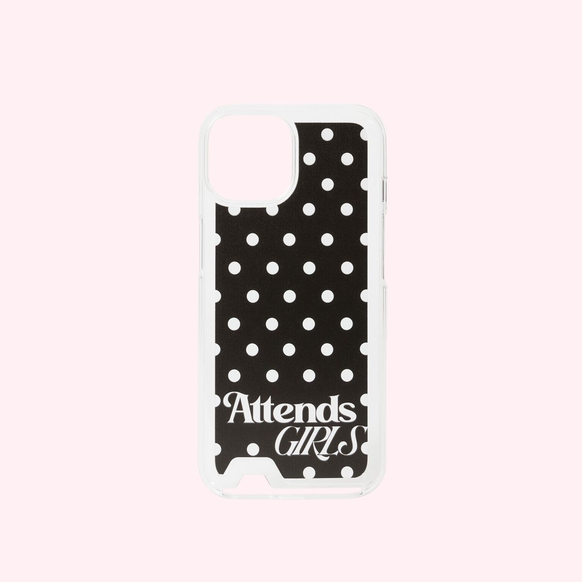 어텐즈(ATTENDS) Attends girls dots card case (Small dots Black)