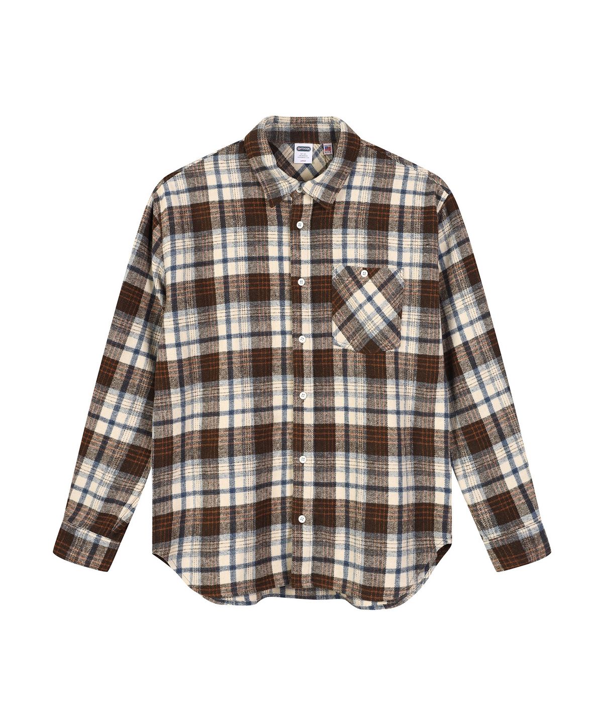 아웃도어 프로덕츠(OUTDOOR PRODUCTS) FLANNEL ANGLE POCKET CHECK SHIRT (BLUE)