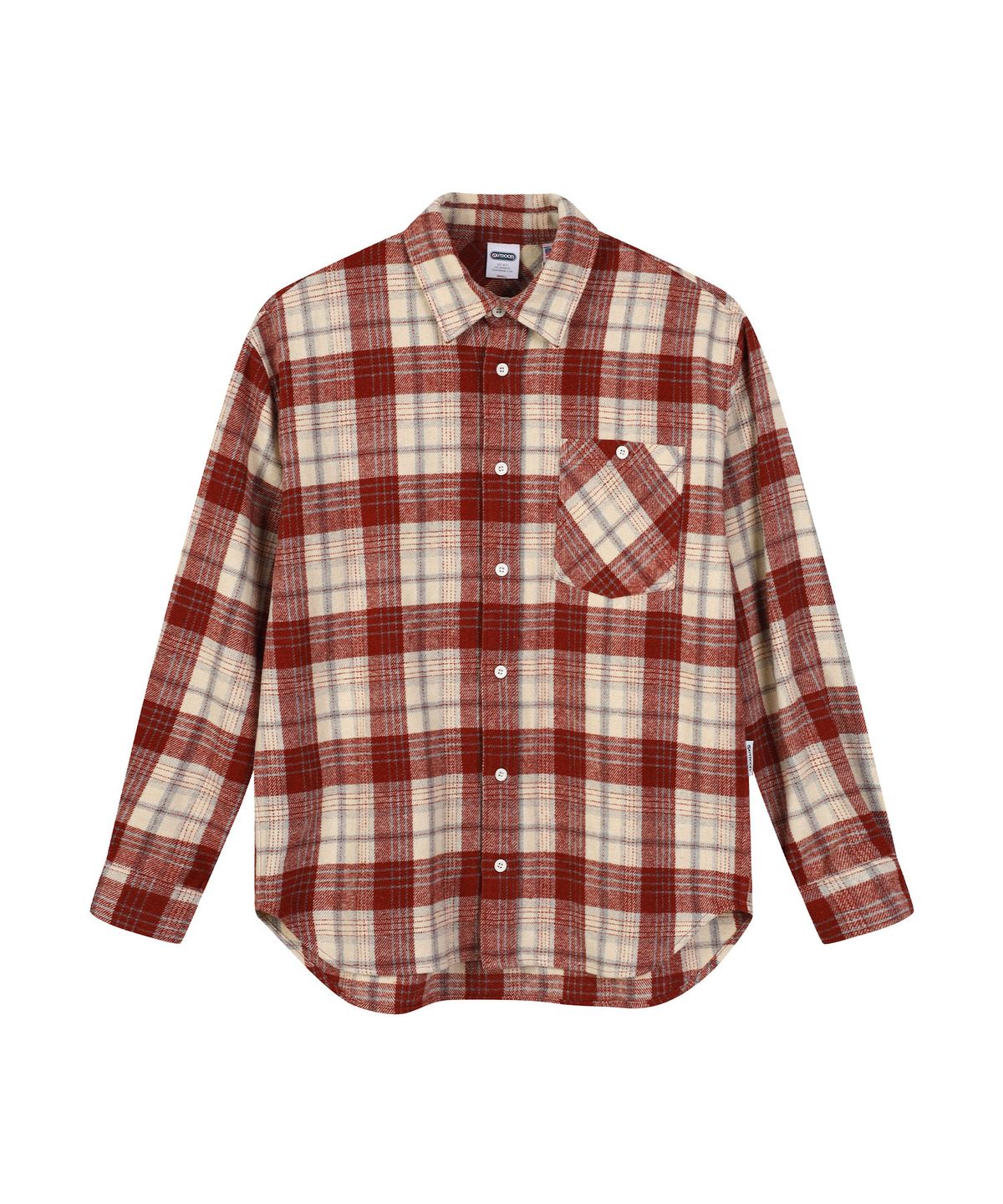 아웃도어 프로덕츠(OUTDOOR PRODUCTS) FLANNEL ANGLE POCKET CHECK SHIRT (RED)