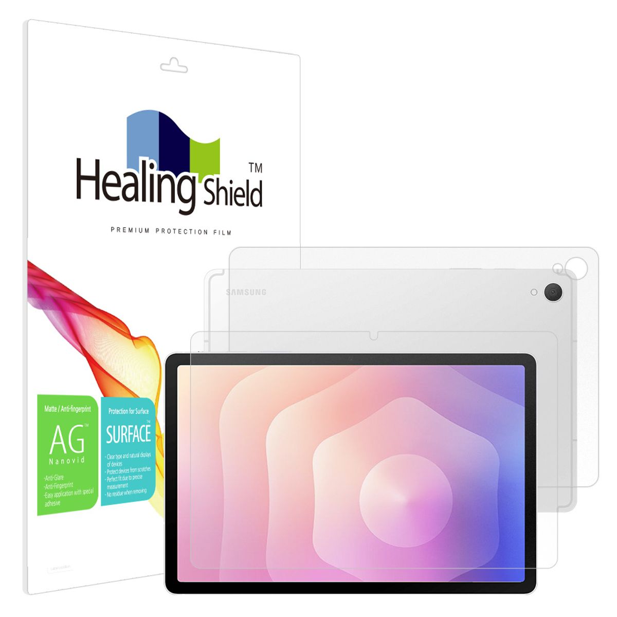 힐링쉴드(HEALINGSHIELD) 갤럭시탭S11 저반사 지문방지 액정보호필름1매 후면1매