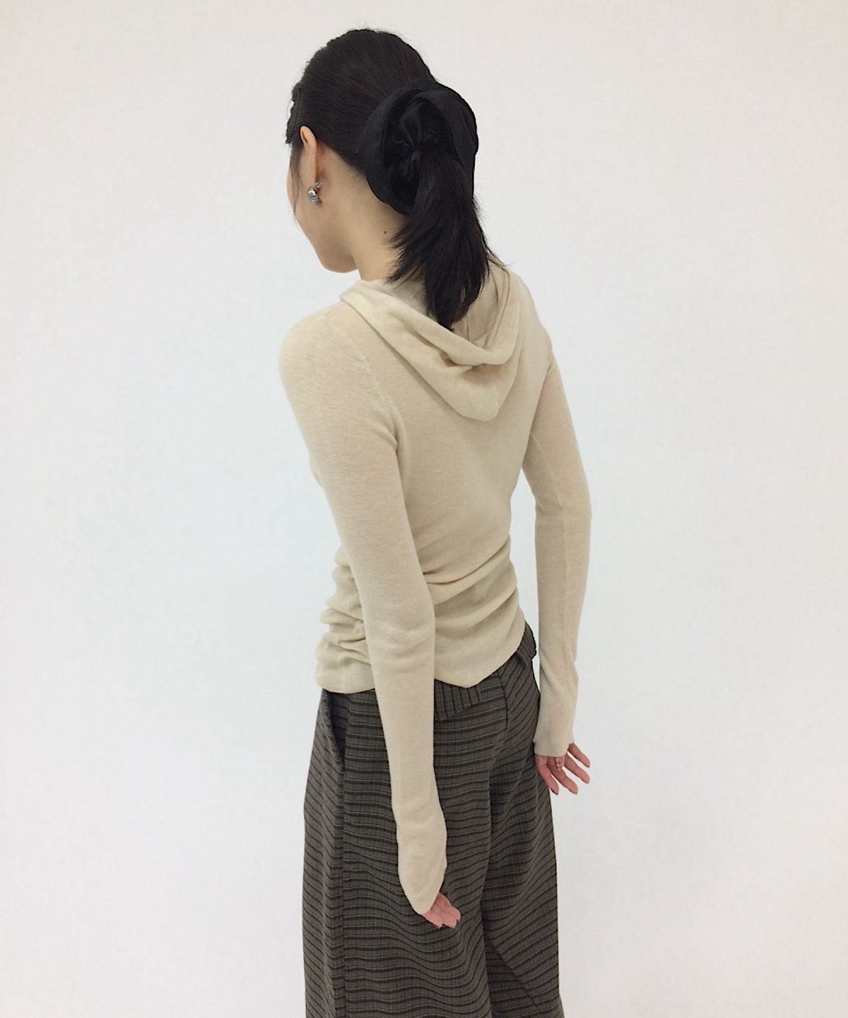 아포엠(APOEM) Buttoned Hoodie Knit Top (3C)