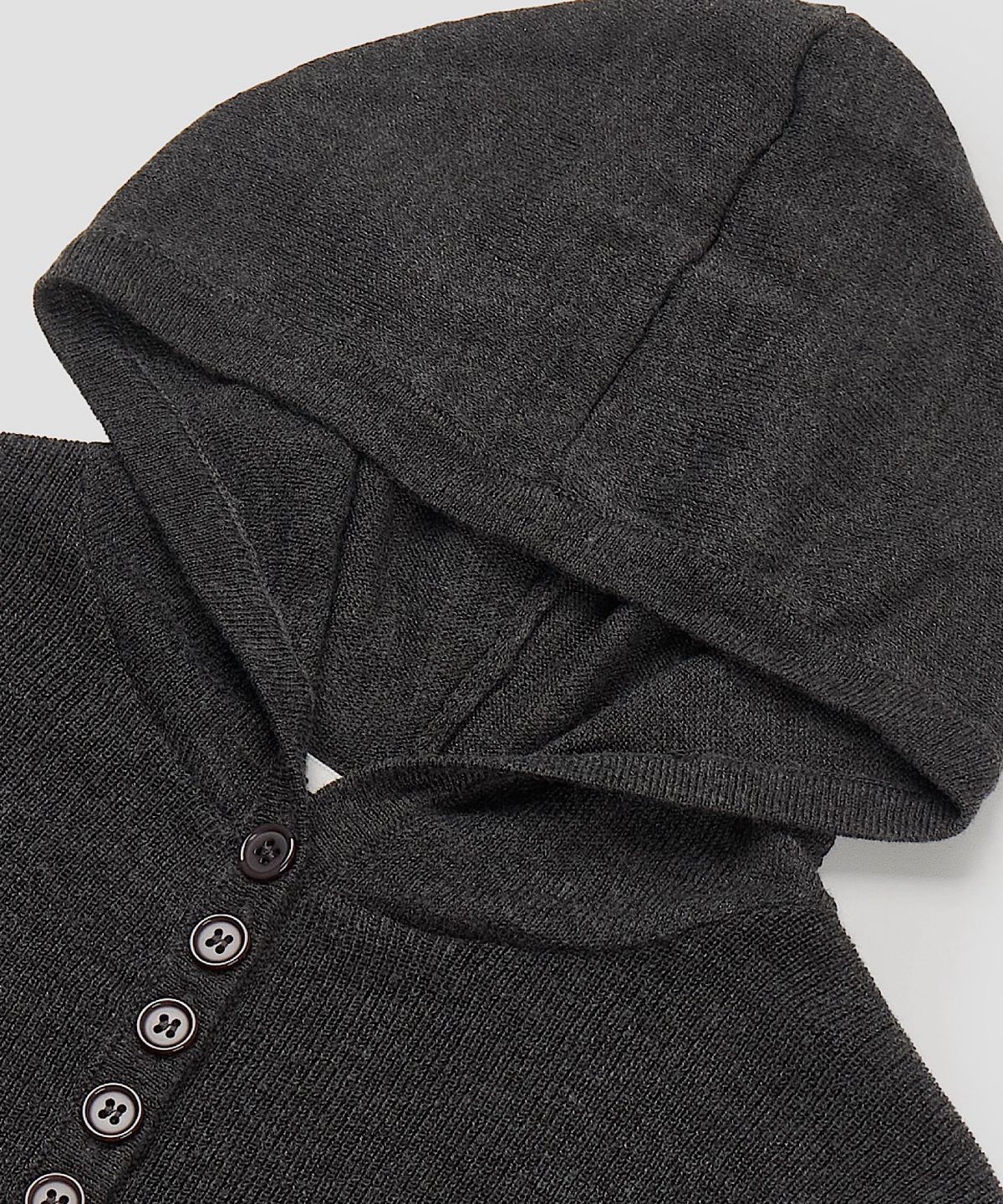 아포엠(APOEM) Buttoned Hoodie Knit Top (3C)