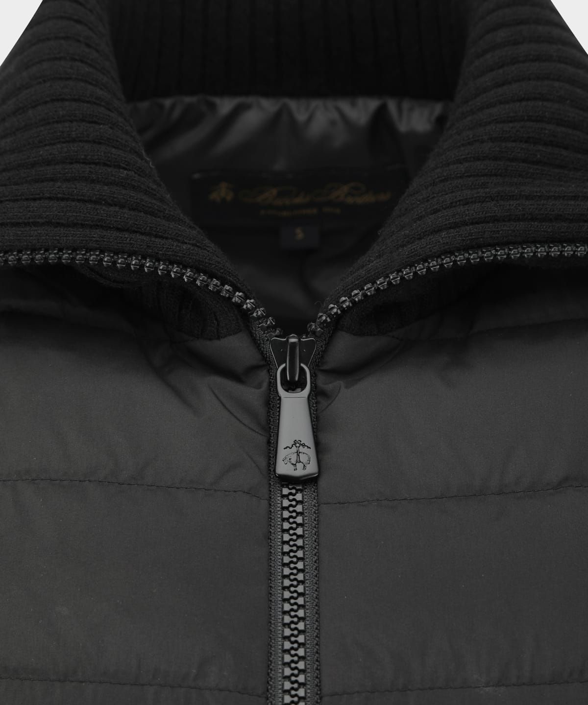 브룩스 브라더스(BROOKS BROTHERS) [여성] 니트블록점퍼 (블랙) (BBOPWBF403)