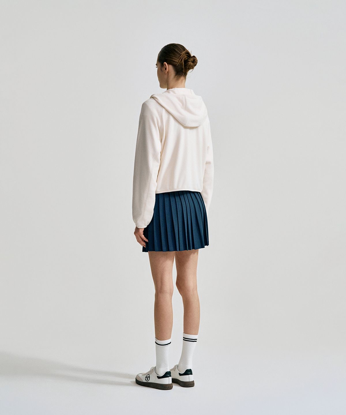 세르지오 타키니(SERGIO TACCHINI) W 쿠쉬웜 플리스 후드집업 (Ivory)