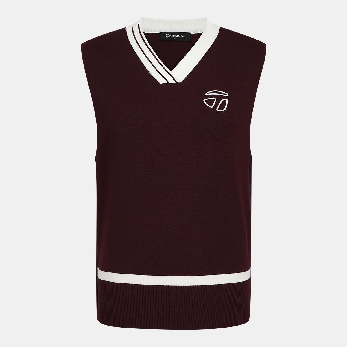 테일러메이드 어패럴(TAYLORMADE APPAREL) 여성 배색 브이넥 니트 베스트 TSO-71HG22-415