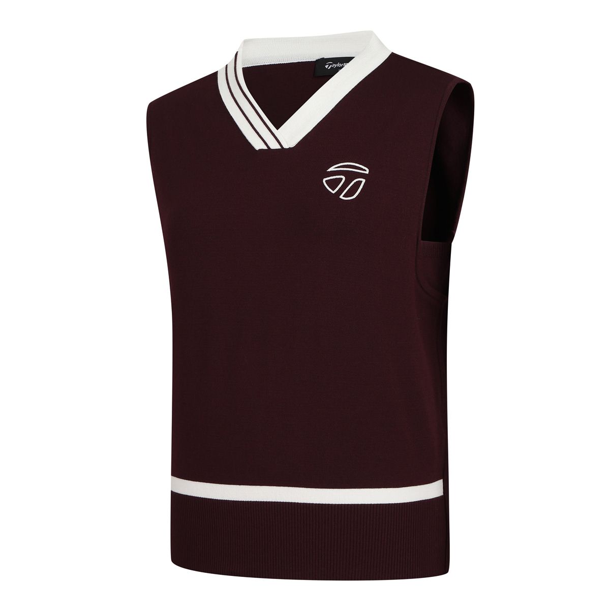 테일러메이드 어패럴(TAYLORMADE APPAREL) 여성 배색 브이넥 니트 베스트 TSO-71HG22-415