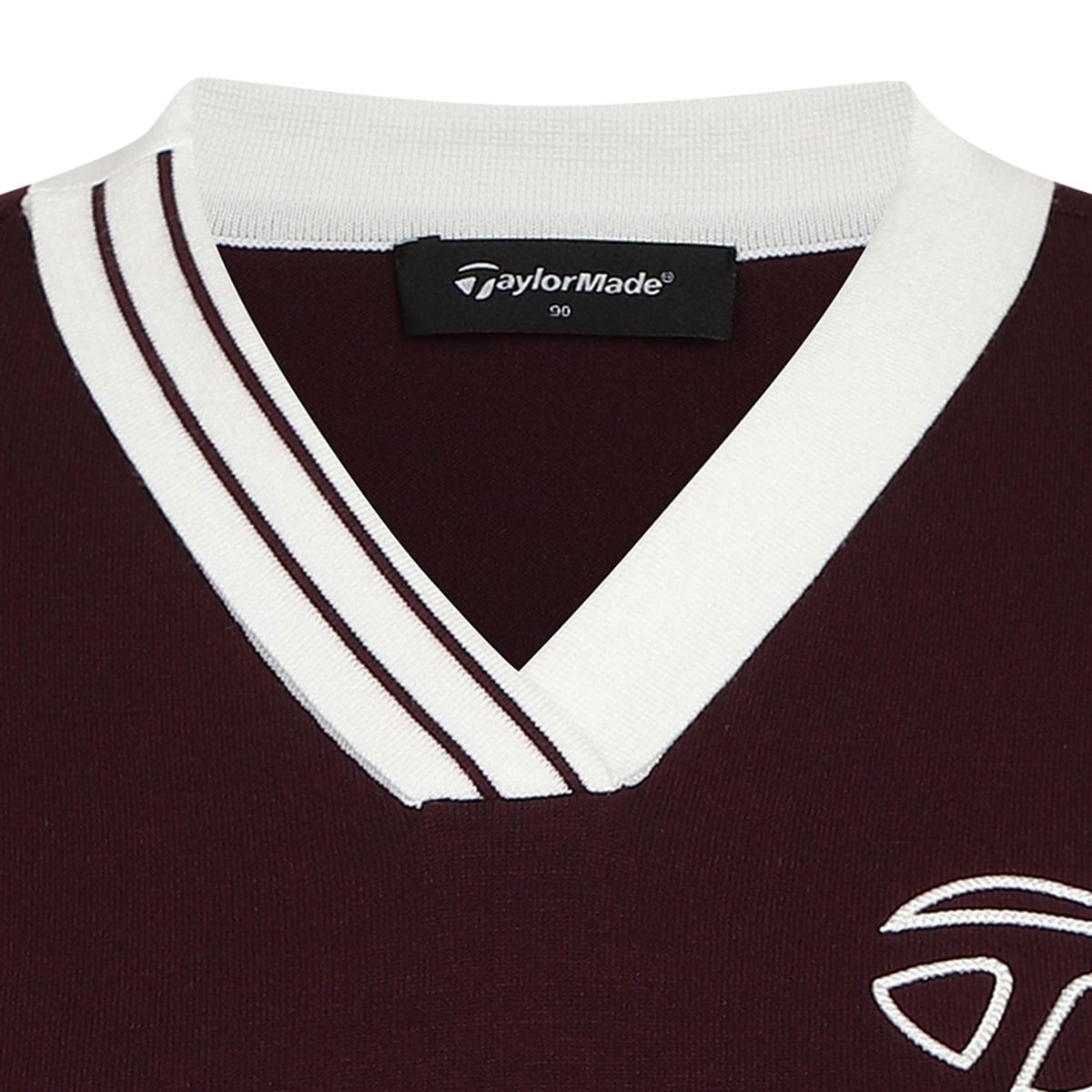 테일러메이드 어패럴(TAYLORMADE APPAREL) 여성 배색 브이넥 니트 베스트 TSO-71HG22-415